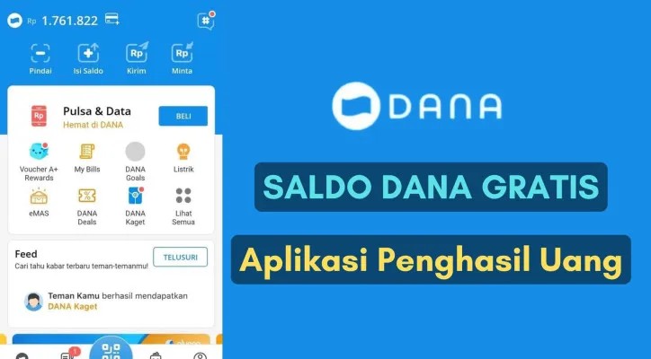 Coba cairkan dan klaim saldo DANA gratis mulai dari Rp100.000 dari 5 aplikasi penghasil uang berikut ini. (Poskota/Herdyan)