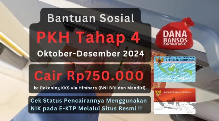 NIK e-KTP Anda berhasil terverifikasi untuk menerima saldo dana Rp750.000 dari subsidi basos PKH tahap 4 2024, Cek disini informasi pencairannya. (Poskota/Aldi Harlanda Irawan)