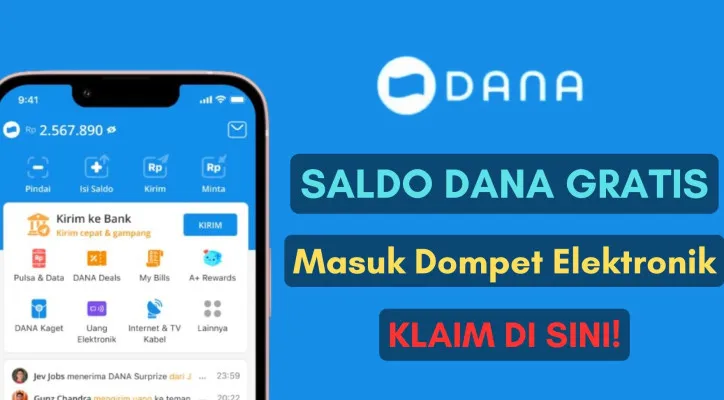 Rp200.000 saldo DANA gratis cari melalui fitur link DANA kaget terbaru hari ini. Buruan klaim sekarang juga ke dompet digital (Poskota/Herdyan)