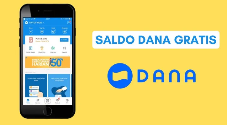 Klaim saldo DANA gratis Rp125.000 dari aplikasi penghasil uang. Cair langsung ke dompet digital (Poskota/Herdyan Anugrah Triguna)