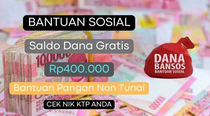 Saldo Dana Gratis Rp400.000 cair dari pemerintah lewat program bantuan sosial BPNT 2024. Cek status NIK KTP Anda di sini! (Poskota/Herdyan Anugrah Triguna)