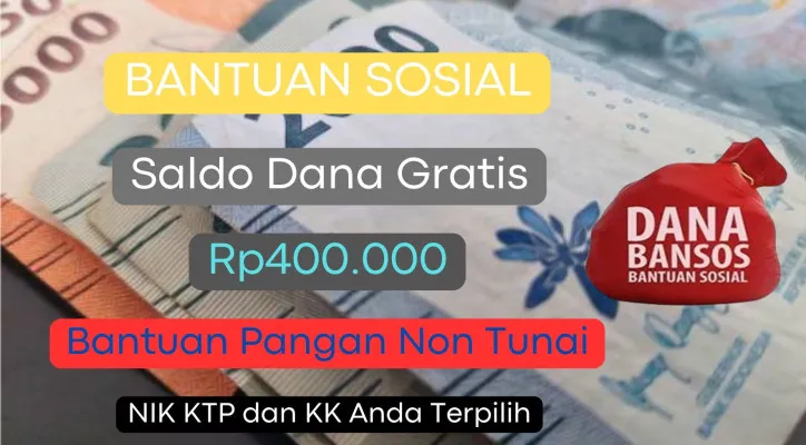 NIK KTP dan KK Anda tercatat di Kemensos menjadi penerima saldo dana gratis Rp400.000 yang cair dari program bantuan sosial BPNT alokasi November-Desember 2024 (Poskota/Herdyan Anugrah Triguna)