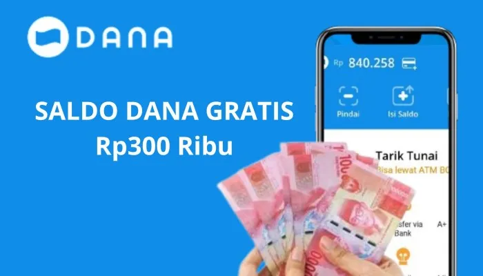 Saldo DANA gratis Rp300.000 masuk dompet elektronik  (Foto : PosKota/Nur Rumsari)