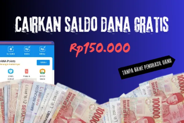 Cairkan saldo DANA gratis hingga Rp150.000 yang dapat diklaim hari ini tanpa memainkan game penghasil uang. (Foto/Ashley Angelina Kaesang)