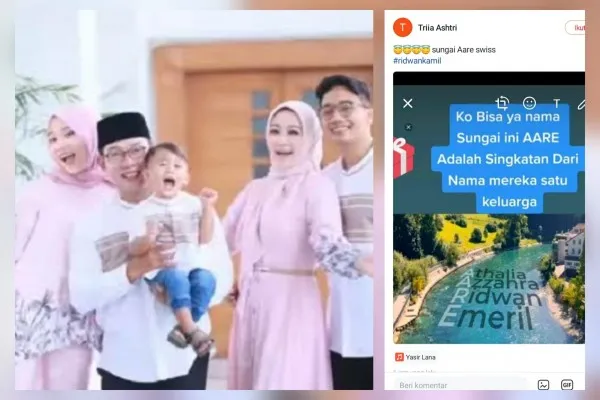 Kolase keluarga Ridwan Kamil - Sungai Aare. ()