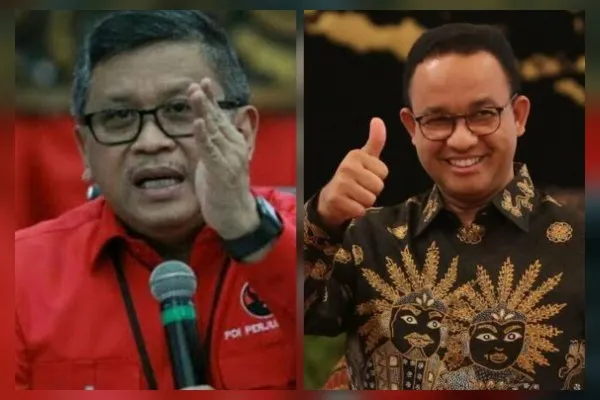 Kolase Sekjen PDIP Hasto Kristiyanto - Anies Baswedan.  (foto: olah google)