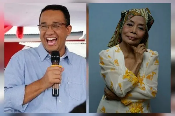 Anies Baswedan - Alm Mpok Nori (foto kolase: olah google)