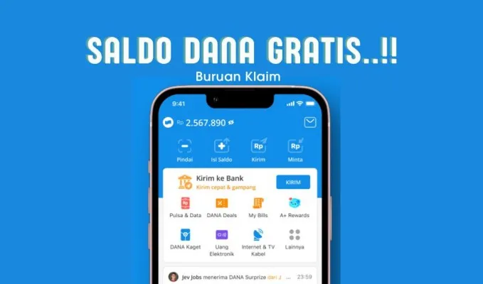 Buruan klaim Link DANA Kaget ini, agar bisa mendapatkan dana saldo gratis (dana.id/edited Dadan)