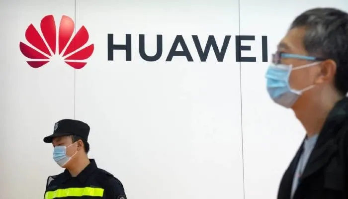 Stan Huawei dalam pameran di Beijing Tiongkok pada 28 Spetember 2021.