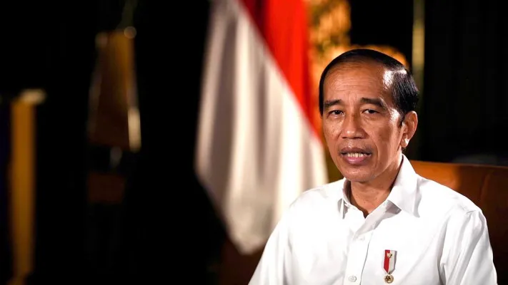 Presiden Joko Widodo saat memberikan keterangan larangan mudik. (ist)