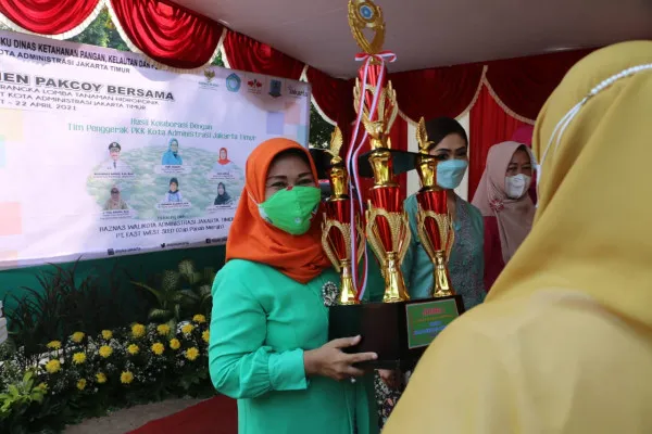 Kelurahan Cibubur terpilih sebagai juara dalam lomba hidroponik antar kecamatan yang digelar pemerintah kota (Pemkot) Jakarta Timur. (foto: istimewa)