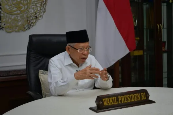 Wakil Presiden KH Ma'ruf Amin menjelaskan Wakaf untuk pertumbuhan ekonomi. (dok Setwapres)