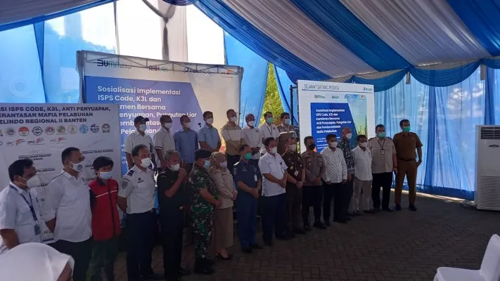 Suasana sosialisasi antipungli dan pemberantasan mafia pelabuhan yang digelar Pelindo Banten. (foto: ist)