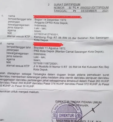 Penetapan tersangka Kasus Mafia Tanah, Kamis (6/1/2022)