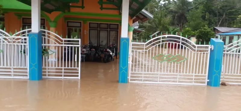 Foto: Kondisi banjir yang merendam rumah warga di Kabul Toli-toli, Sulawesi Tengah. (Dok. BNPB)