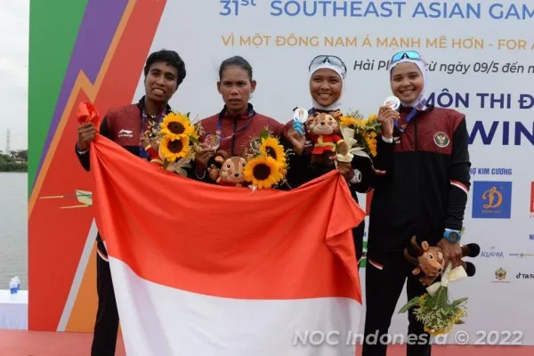 Tim Rowing Indonesia Juara Umum SEA Games 2021 (foto/NOC Indonesia)