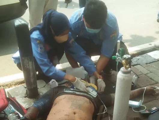 Kecelakaan tunggal menewaskan warga sipil di kawasan Kebon Jeruk, Jakarta Barat. (Ist)