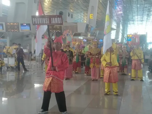 Parade budaya di Terminal 3 Bandara Internasional Soekarno-Hatta, Tangerang. (Ist)