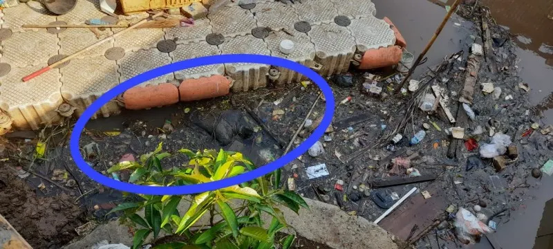 Mayat pria tanpa identitas mengambang di Kali Cengkareng Drain, Kembangan. (Ist)