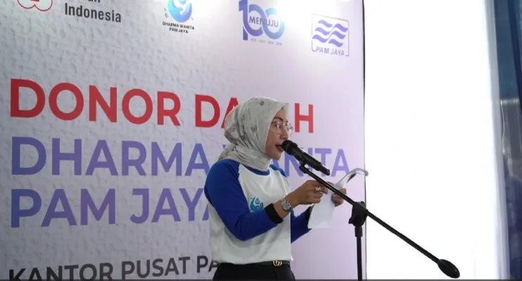 Ketua Dharma Wanita PAM Jaya Lya Arief . (Ist)