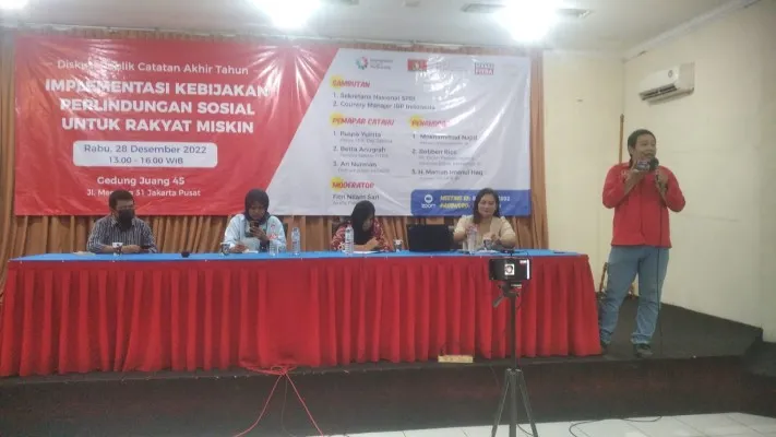 Diskusi publik akhir tahun Implementasi Kebijakan Perlindungan Sosial untuk Rakyat Miskin. (Ist)