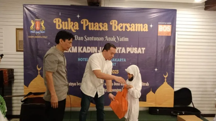 Kadin Kota Jakarta Pusat dan UMKM menggelar buka puasa bersama dan santunan anak yatim. (Ist)