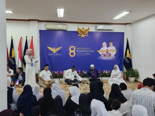 Foto: Dewan Pimpinan Pusat (DPP) Partai Garuda menargetkan, bisa melampaui batas ambang parlemen (parliamentary threshold) sebesar 4 persen atau sekitar 7 jutaan suara pada Pemilu Legislatif (Pileg) 2024 mendatang. (Ist.)