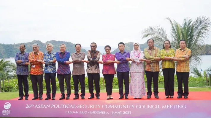 Foto: Menkopolhukam Mahfud MD dalam Pertemuan ke-26 Asean Political and Security Council (APSC). (ist)