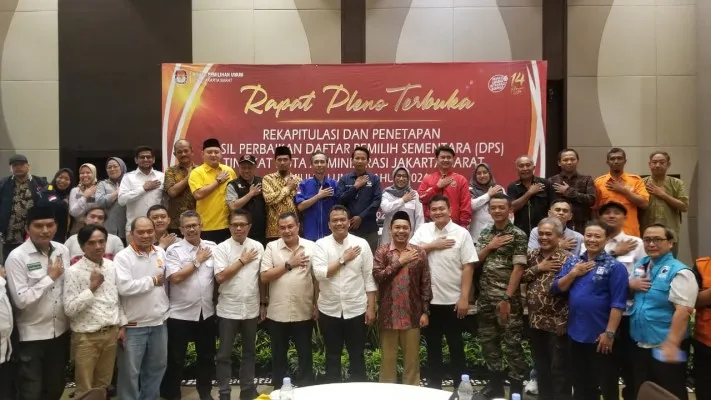 KPU Jakarta Barat menggelar rapat pleno terbuka. Foto: Ist.