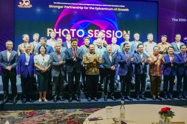 Ketua MPR Bambang saat menghadiri acara Maekyung Korea Selatan Indonesia Forum. (Ist)