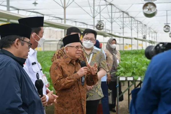 Wapres KH Ma'ruf Amin saat memberikan keterangan terkait Pemilu 2024. (ist)