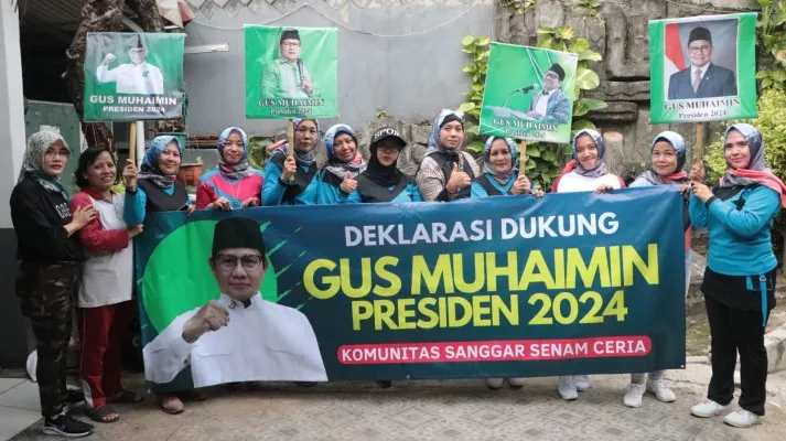 Foto: Deklarasi Gus Muhaimin oleh komunitas Sanggar Senam Ceria, Jakarta Timur. (Ist.)