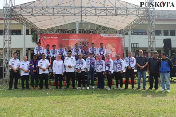 Pembukaan Olimpiade Olahraga Siswa Nasional (O2SN) tingkat Kabupaten Tangerang. (Veronica)