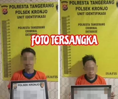 Foto: Polsek Kronjo menciduk dua karyawan kolam renang mencuri uang Rp 5 juta. (Ist.)