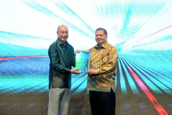 Foto: Menteri Koordinator Bidang Perekonomian RI Airlangga Hartarto menyampaikan sambutan dalam UOB Gateway to ASEAN Conference 2023 di  Jakarta. (Ist.)