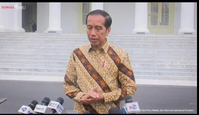 Presiden Joko Widodo saat memberikan keterangan. (biro pers)