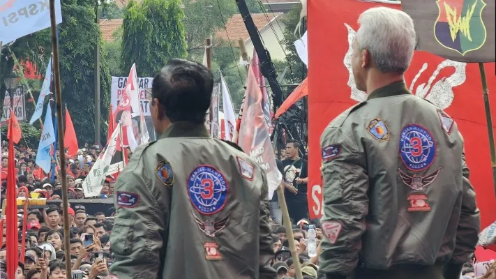 Ganjar-Mahfud saat kampanye terbuka  terakhir di Semarang. (ist)