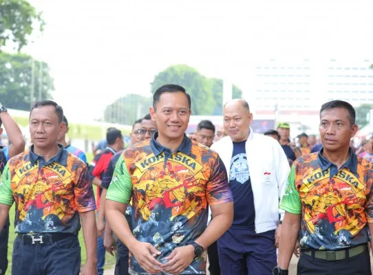 Menteri ATR/BPN, Agus Harimurti Yudhoyono saat menghadiri Hari Ulang Tahun Kopaska ke-62. (Foto: ist)