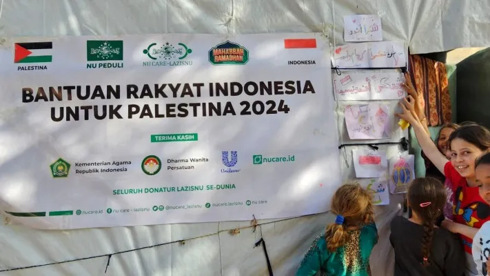 PBNU salurkan bantuan untuk rakyat Palestina yang tinggal di pengungsian.