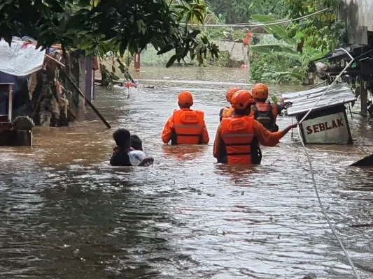 Ilustrasi banjir Jakarta. (BPBD DKI Jakarta)