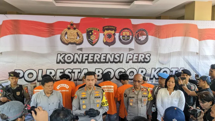 Konferensi pers Polresta Bogor Kota. (Poskota/Panca Aji)