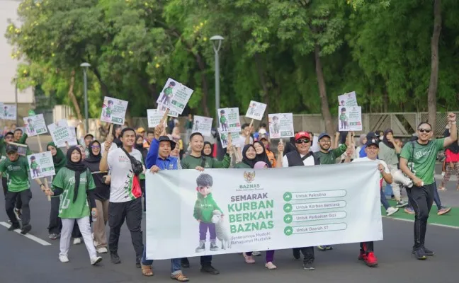 Foto: Baznas RI kembali menggelar Semarak Kurban Berkah Baznas 2024 di kawasan Monumen Nasional (Monas), Jakarta. (Dok. Baznas)