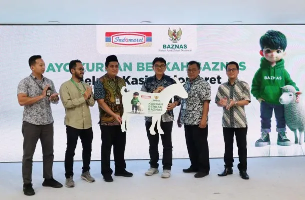 Foto: Baznas RI bersama Minimarket Indomaret meluncurkan layanan pembayaran kurban melalui kasir di seluruh toko Indomaret untuk memberikan kemudahan bagi masyarakat yang ingin menunaikan ibadah kurban. (Dok. Baznas)