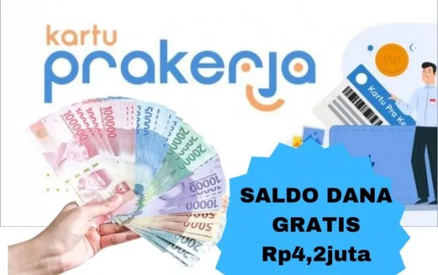 Selamat NIK KTP anda berhasil dapatkan saldo DANA gratis Rp4.200.000 dari beasiswa Prakerja, cek cara klaimnya di sini. (Poskota/Syania Nurul Lita Baikuni)