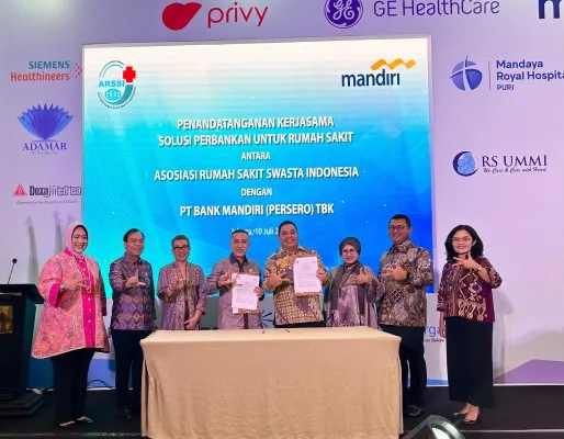 Foto: Bank Mandiri gandeng ARSSI di Seminar Nasional XI dan Healthcare Expo IX. (Dok. Bank Mandiri)