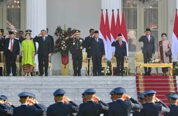 Foto: Ketua MPR RI Bambang Soesatyo menghadiri upacara Praspa TNI-Polri di Istana Merdeka, Jakarta bersama Presiden dan Wakil Presiden RI. (Dok. Humas MPR)