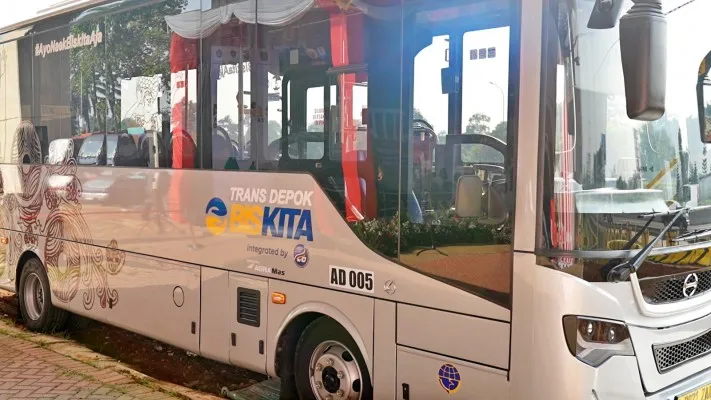 Foto: Biskita Trans Depok hadir di Stasiun LRT Harjamukti, Depok, Jawa Barat. (Dok. KAI)