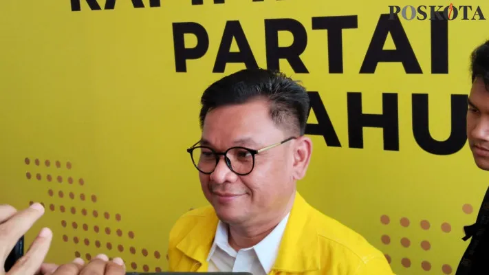 Sekretaris Panitia Penyelenggara Rapimnas dan Munas partai Golkar, Ace Hasal Syadzily. (Poskota/Pandi Ramedhan)