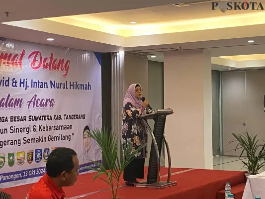 Calon Wakil Bupati Tangerang nomor urut 02, Intan Nurul Hikmah. (Poskota/Veronica)