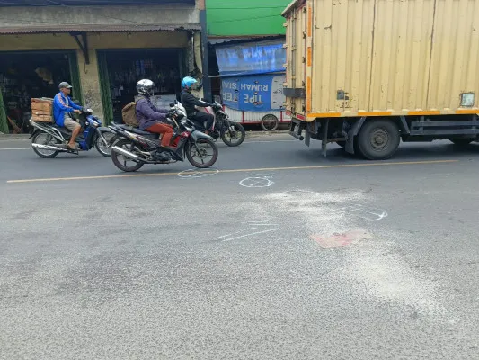 Lokasi kejadian kecelakaan di kawasan Kecamatan Ciputat, Kota Tangsel, Senin, 28 Oktober 2024. (Dok. Unit Laka Gakkum Polres Tangsel)